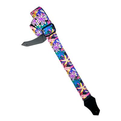 Get'm Get'm ( ゲットム ゲットム )<br>Good Vibes 2“ Guitar Strap, Groovy Flowers